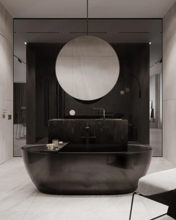 眾乙研設別墅裝飾丨260㎡,極簡主義黑白灰別墅