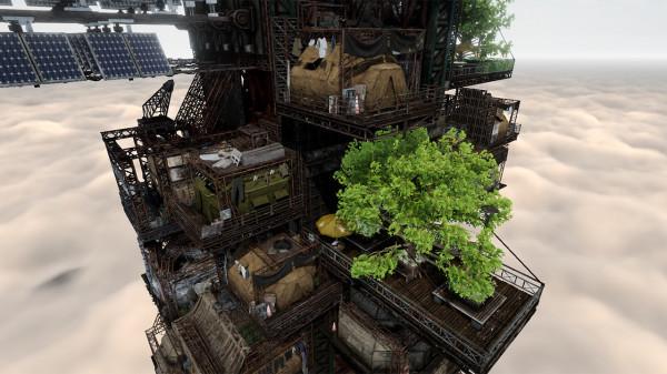 國產遊戲《流亡雲端》上線 Steam：災後高空生存模擬建設