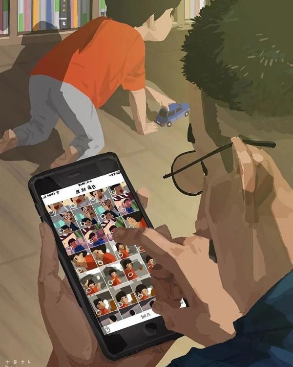 會畫畫的爸爸,太暖了 會畫畫的爸爸,太暖了