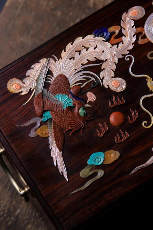 小葉紫檀 | 龍鳳呈祥 首飾盒
