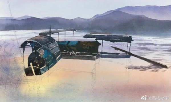 川美畢業的水彩大師，筆下繽紛的花卉、極致的風景靜物，張張迷人