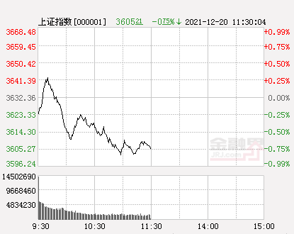 午評：滬指跌0.75%退守3600點，創業板指跌逾2%，房地產板塊10餘股漲停，中藥板塊大漲