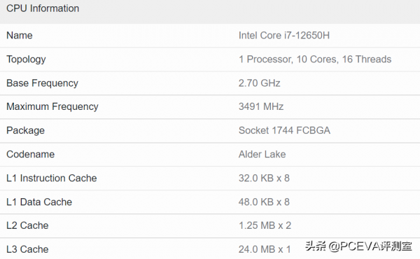 英特爾600系列主機板晶片組功能對比，i7-12650H規格曝光