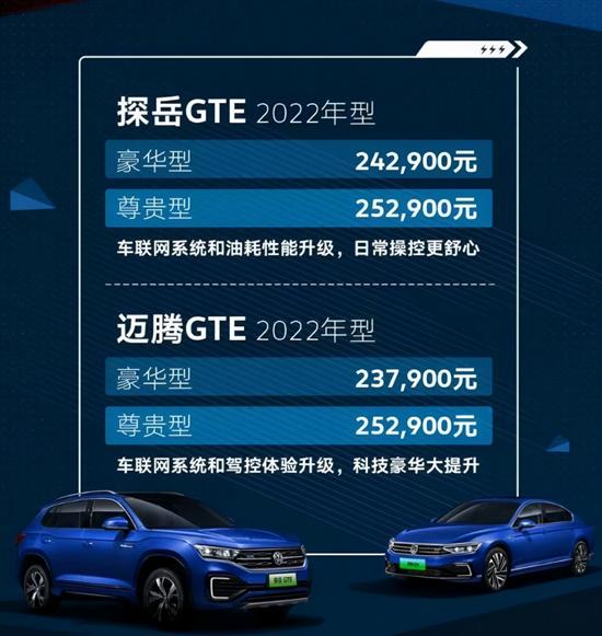 2022款一汽-大眾GTE家族上市 售23.79萬起 2022款一汽-大眾GTE家族上市 售23.79萬起