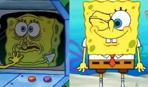 動漫角色變成80歲什麼樣？海綿寶寶兩眼無神，小黃人很可怕