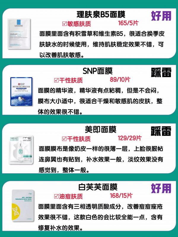 你的面膜是什麼等級呢？