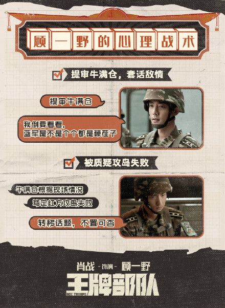 《王牌部隊》顧一野的高階心理戰，拿捏了