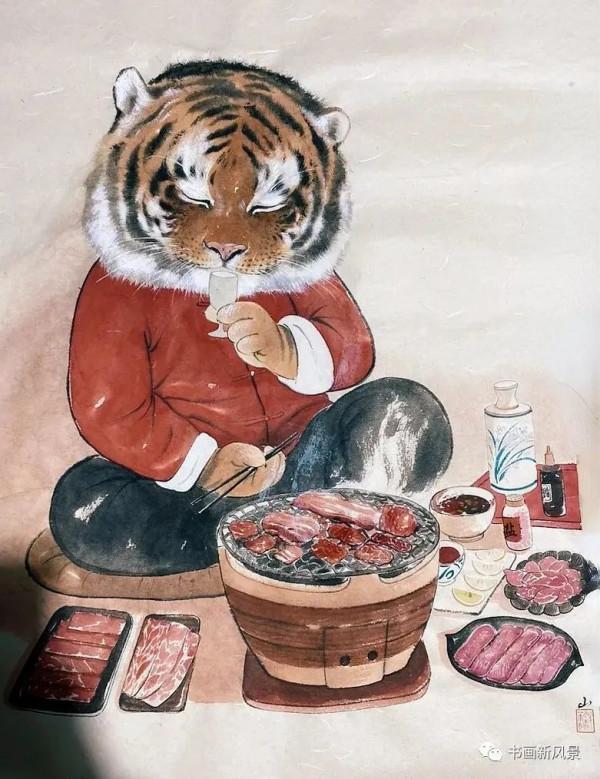 虎年虎畫：萌虎的幸福生活