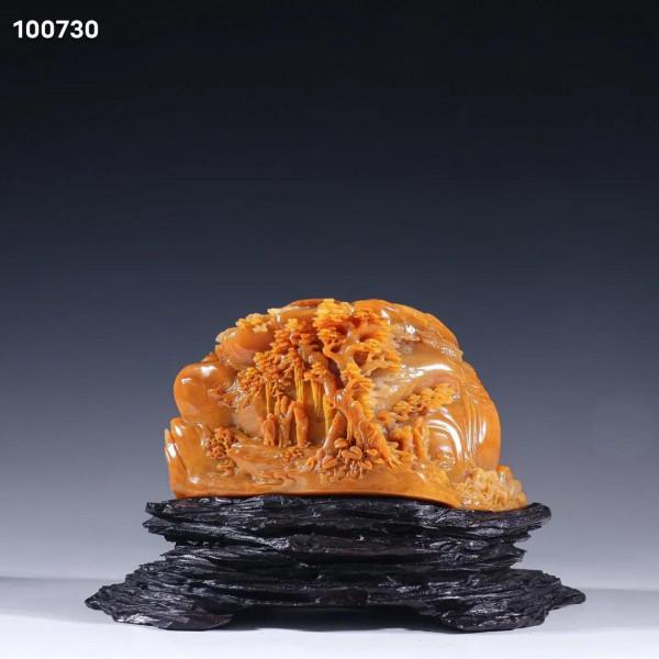 清代 極品田黃石人物故事山子擺件規格：高7.5cm長14cm寬8.5cm