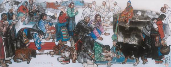 史國良《大昭寺門前》限量100張簽名數碼版畫熱賣中 史國良《大昭寺門前》限量100張簽名數碼版畫熱賣中