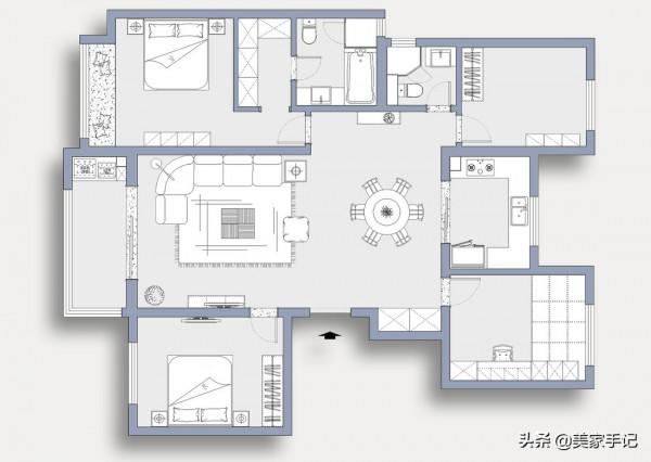 150㎡的精裝房，一進門就被客廳迷住！全屋時尚高階，挑不出毛病