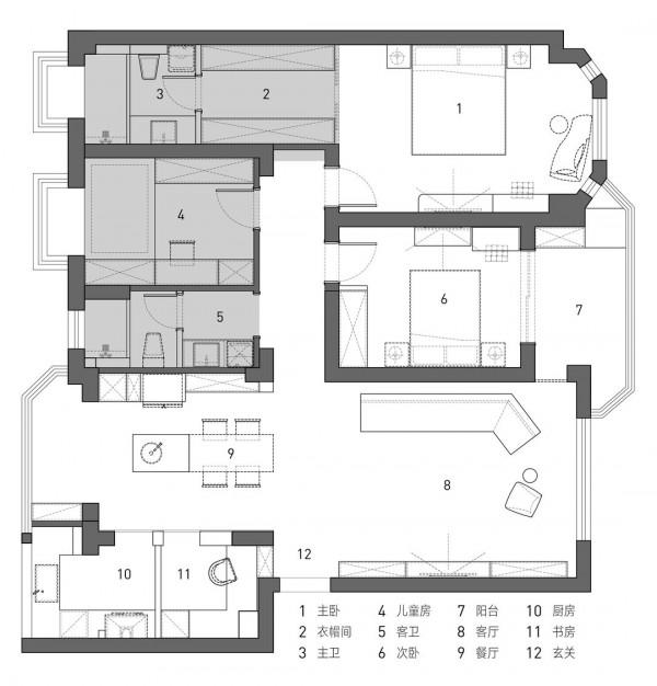 四房裡三代人的生活,155㎡簡約不花哨,能讓家務少一半 四房裡三代人的生活,155㎡簡約不花哨,能讓家務少一半