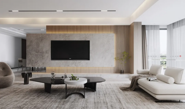 大理石+木格柵,這些背景牆案例給您參考 大理石+木格柵,這些背景牆案例給您參考