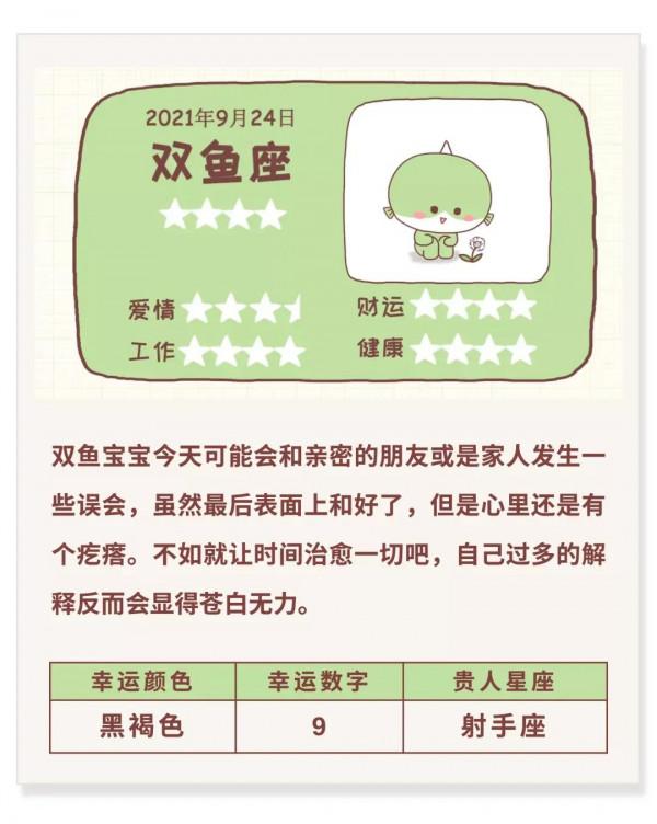 圖說星座：十二星座日運（九月二十四日）