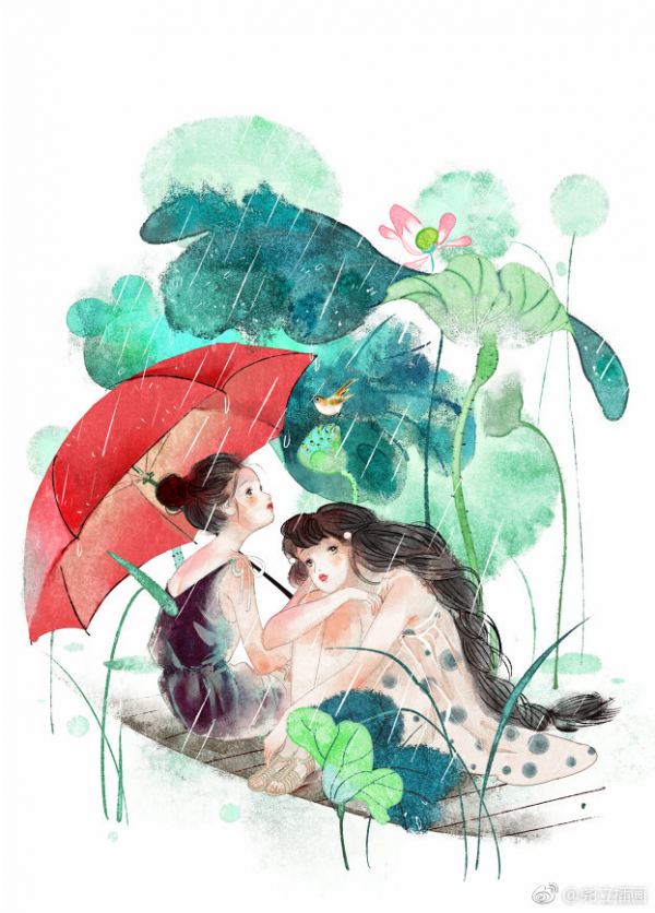 80後清華才女，把“詞牌名”畫成古風美人，每一張都忍不住儲存