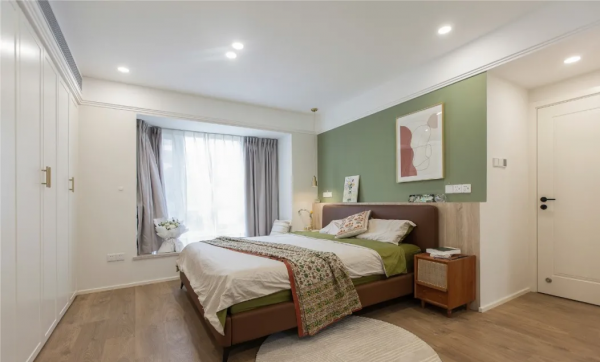 135m²北歐輕復古風三居，開放式廚房+吧檯，讓生活更有情調