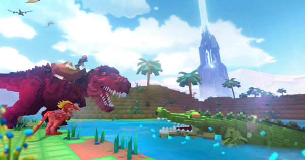 《方塊方舟》主播來到黑石山探索，偷走龍蛋後被母飛龍狂追殺