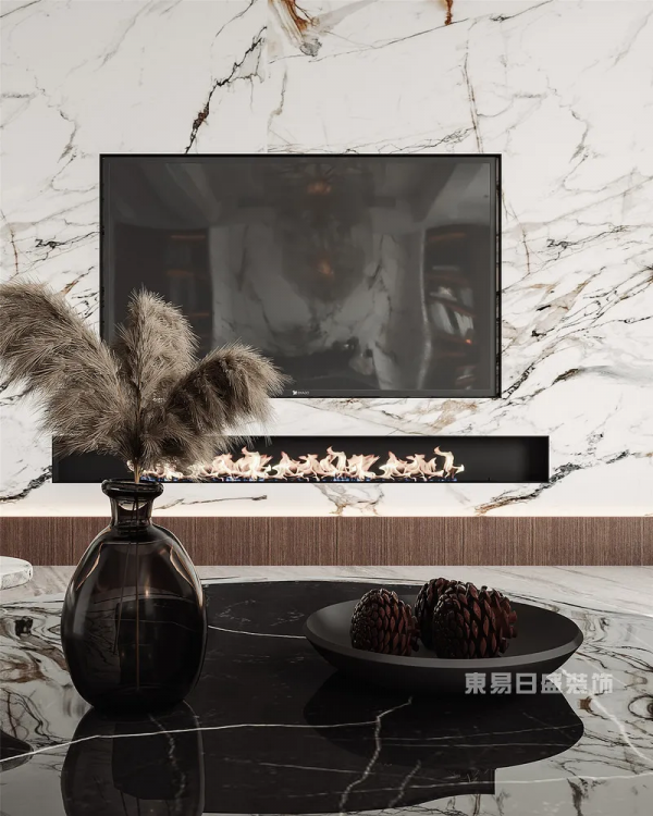 500㎡現代風格別墅裝修，白色大理石盡情釋放魅力