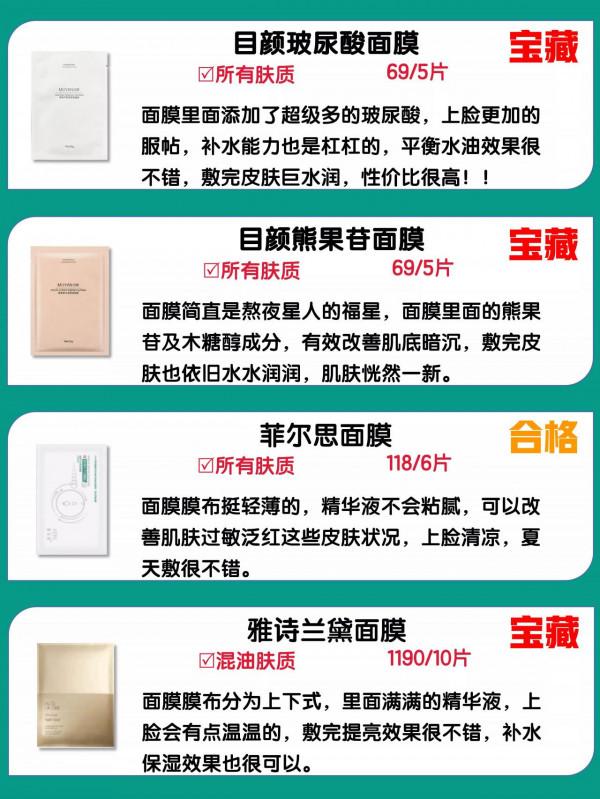你的面膜是什麼等級呢？