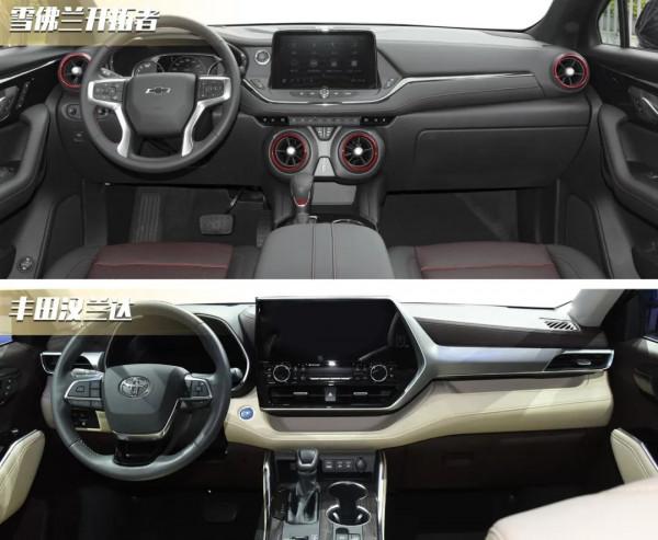 大七座SUV上演神仙打架，雪佛蘭開拓者輕混車型對比豐田漢蘭達