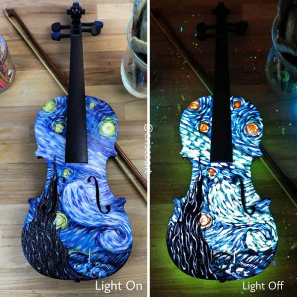 關掉電燈“枯木變璀璨花樹”，超狂創作將名畫玩出新高度美翻