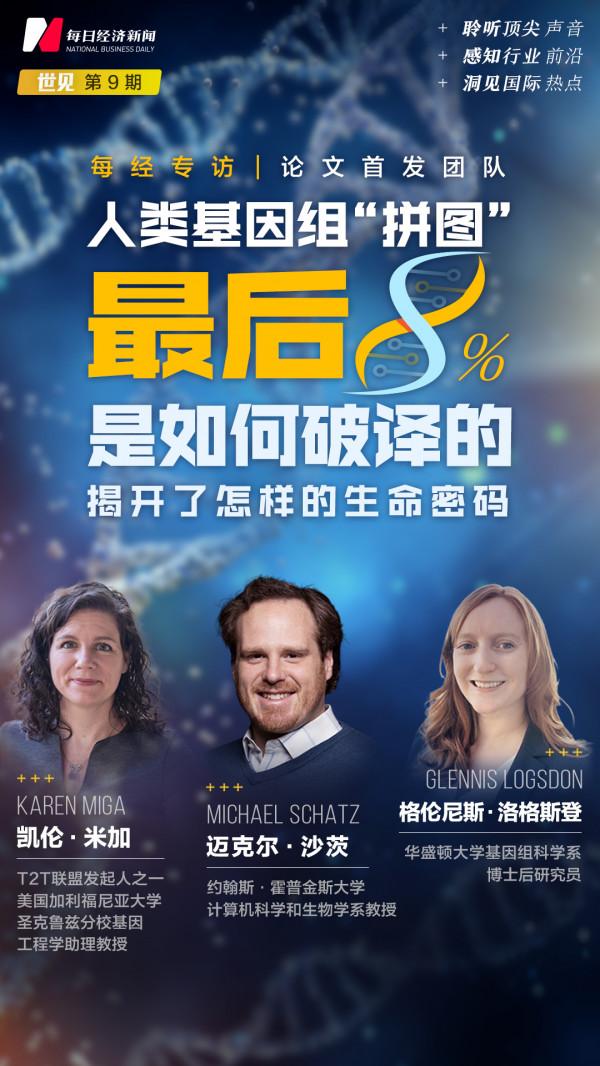 世見｜人類基因組&OpenCurlyDoubleQuote;拼圖&rdquo;最後8&percnt;是如何破譯的？揭開了怎樣的生命密碼？每經專訪論文首發團隊T2T聯盟