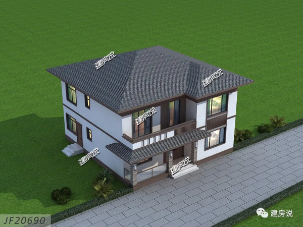 二層新中式別墅，低調典雅的外觀，經典耐看，50年都不過時