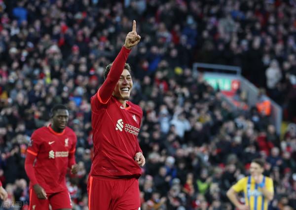 足總盃-利物浦4-1淘汰英甲隊 菲爾米諾腳後跟破門 法比尼奧兩球