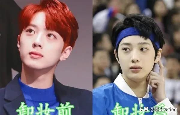 愛豆“卸妝前VS後”，肖戰顏值高，看到賴冠霖：白到發光