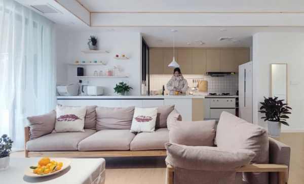 110㎡溫馨原木風格新房裝修，柔和細膩的家居體驗