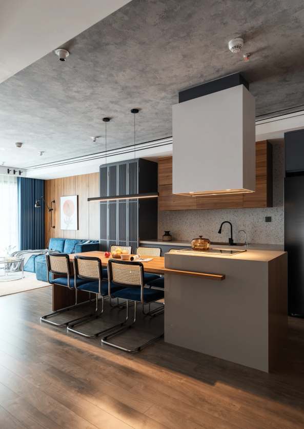 單身一個人住103㎡，打造西廚+餐廳一體式設計，獨居也需要儀式感