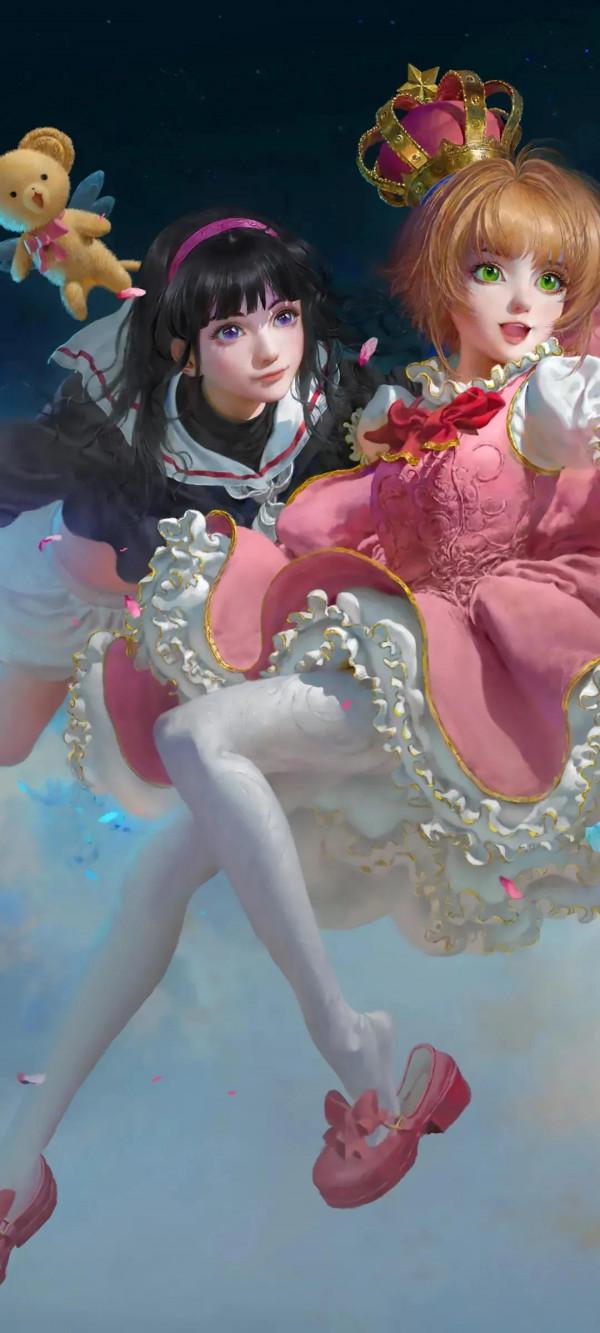 八重櫻、植野、大道寺知世全面屏手機桌布 八重櫻、植野、大道寺知世全面屏手機桌布