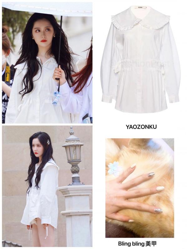 王藝瑾穿搭｜女明星私服愛豆同款白色穿搭