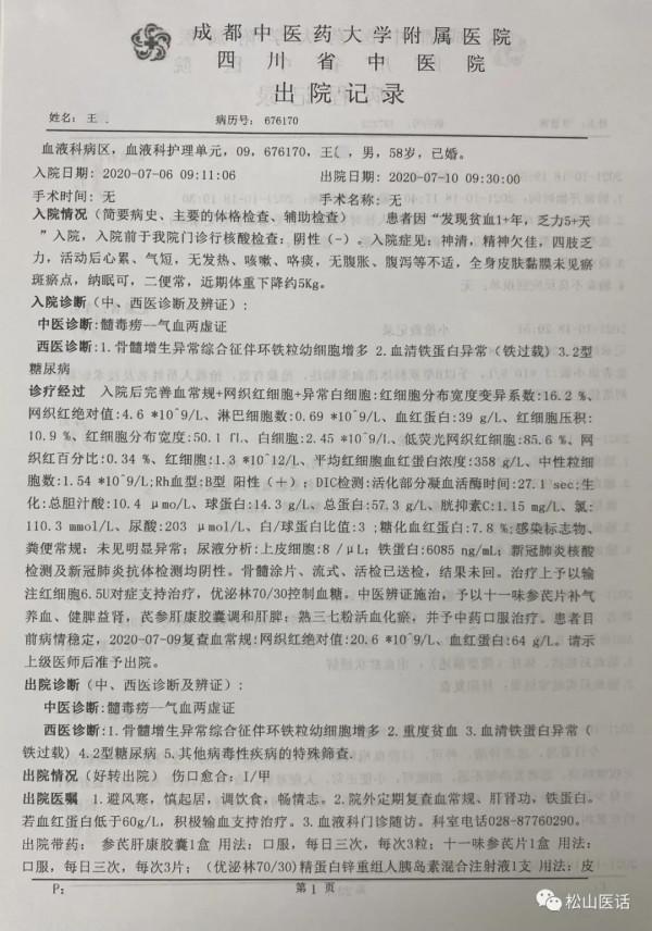 救人一命,勝造七級浮屠!搶救骨髓增生異常綜合徵輸血依賴性貧血 救人一命,勝造七級浮屠!搶救骨髓增生異常綜合徵輸血依賴性貧血