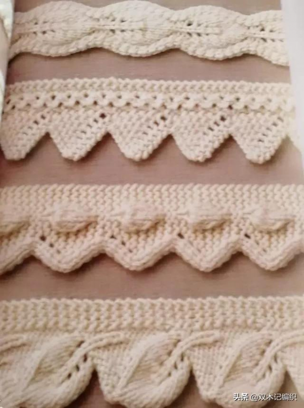 幾款毛線花邊的教程，做毛衣的袖邊領口很不錯