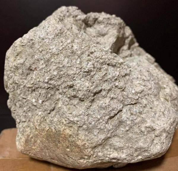 展示一塊月球玄武岩隕石