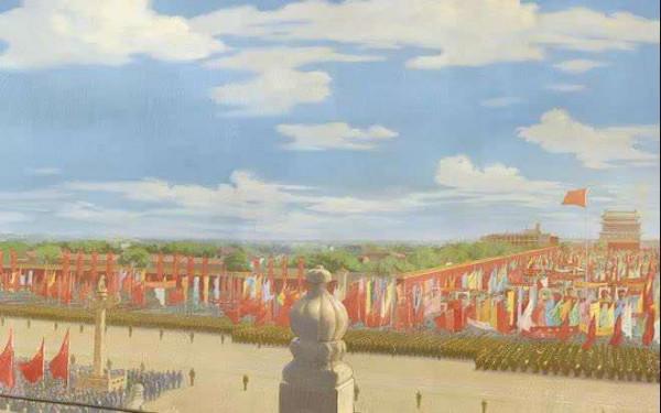 丹青繪鉅作 禮讚新中國丨《美術經典中的黨史》邀請您走近油畫《開國大典》……