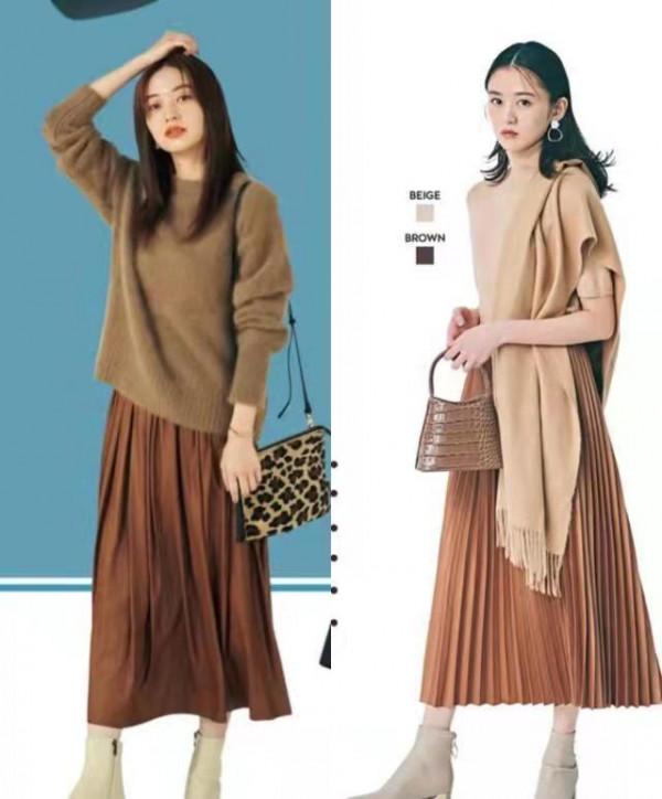 秋冬還不會穿半裙？溫柔浪漫的氣質型半裙穿搭，高階感拉滿