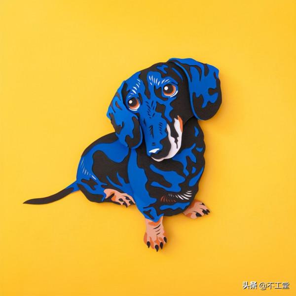 狗狗帶她走上紙雕狗狗之路