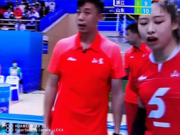 全運會女排（成人組）山東3-0戰勝浙江隊取得首勝