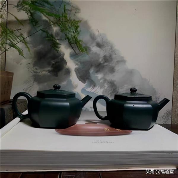 少見的民國綠紫砂方器(附泡養一週的效果圖) 少見的民國綠紫砂方器(附泡養一週的效果圖)