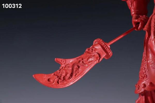 迴流 剔紅漆器關公造像擺件規格：高37cm長30cm寬14cm重1kg