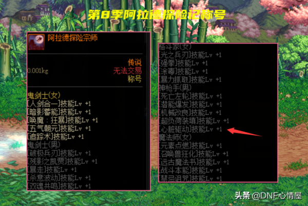DNF：第8季戰令稱號妙用！男槍新職業最佳選擇，可提升2級buff