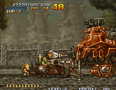 《合金彈頭》腦袋一熱將坦克扔了出去,爆炸威力卻超乎想象 《合金彈頭》腦袋一熱將坦克扔了出去,爆炸威力卻超乎想象