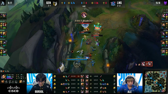 LOL-S11小組賽:Ale無雙劍姬打穿上路,LNG全面壓制大比分擊敗GEN LOL-S11小組賽:Ale無雙劍姬打穿上路,LNG全面壓制大比分擊敗GEN