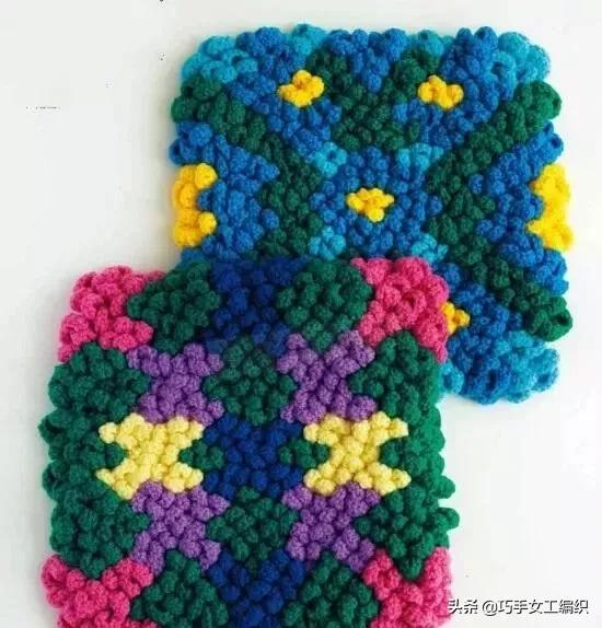 適合秋冬季的居家坐墊來一波，DIY手工毛線鉤針編織花樣坐墊圖解