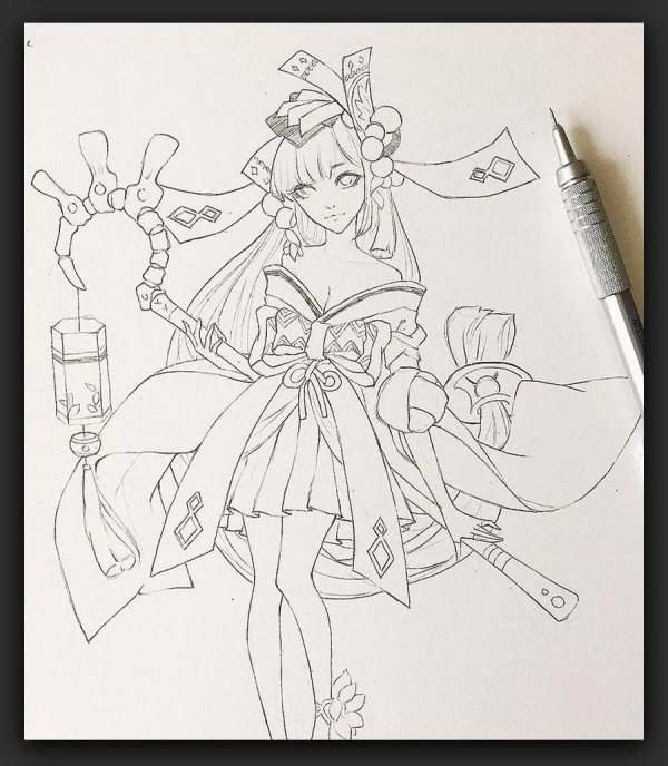 手繪｜一支鉛筆也能畫出很棒的畫面！yiingko的漫畫手繪作品欣賞