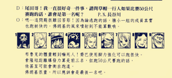 海賊王:山治速度快到隱形?尾田給草帽團速度排名,山治排名第二 海賊王:山治速度快到隱形?尾田給草帽團速度排名,山治排名第二