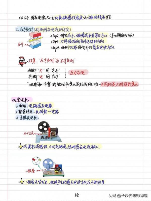 滬科版九年級全冊手寫板彩色筆記