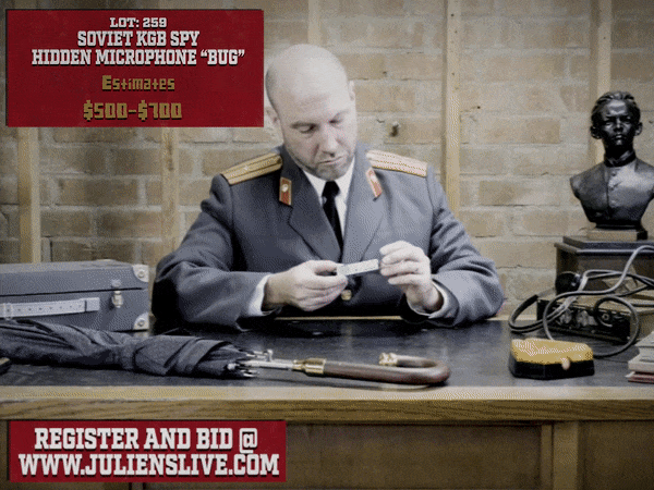美國頂級富豪區拍賣蘇聯克格勃間諜裝備,最高成交價是多少? 美國頂級富豪區拍賣蘇聯克格勃間諜裝備,最高成交價是多少?